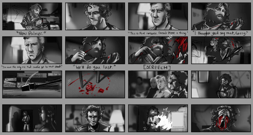 The Thing 1982 (2024) Storyboard re-draw