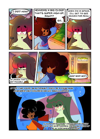 Hell &amp; Above pg.2 (2020) Original comic, backgrounds by Somnia