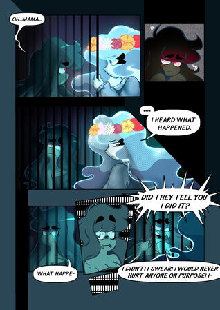 Hell & Above pg.9 (2021) Original comic, backgrounds by Somnia